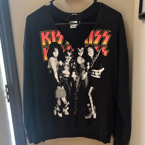 Kiss Band Black Graphic Sweatshirt - Picture 1 of 3